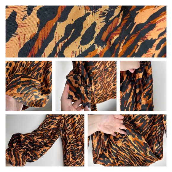 NWT SANDRO Paris - Lunas Silk Leopard Print Mini Dress S - Picture 7 of 13